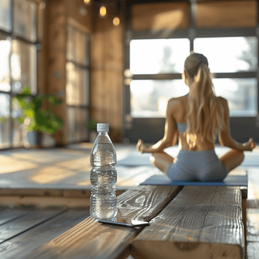 front water and back is woman meditating