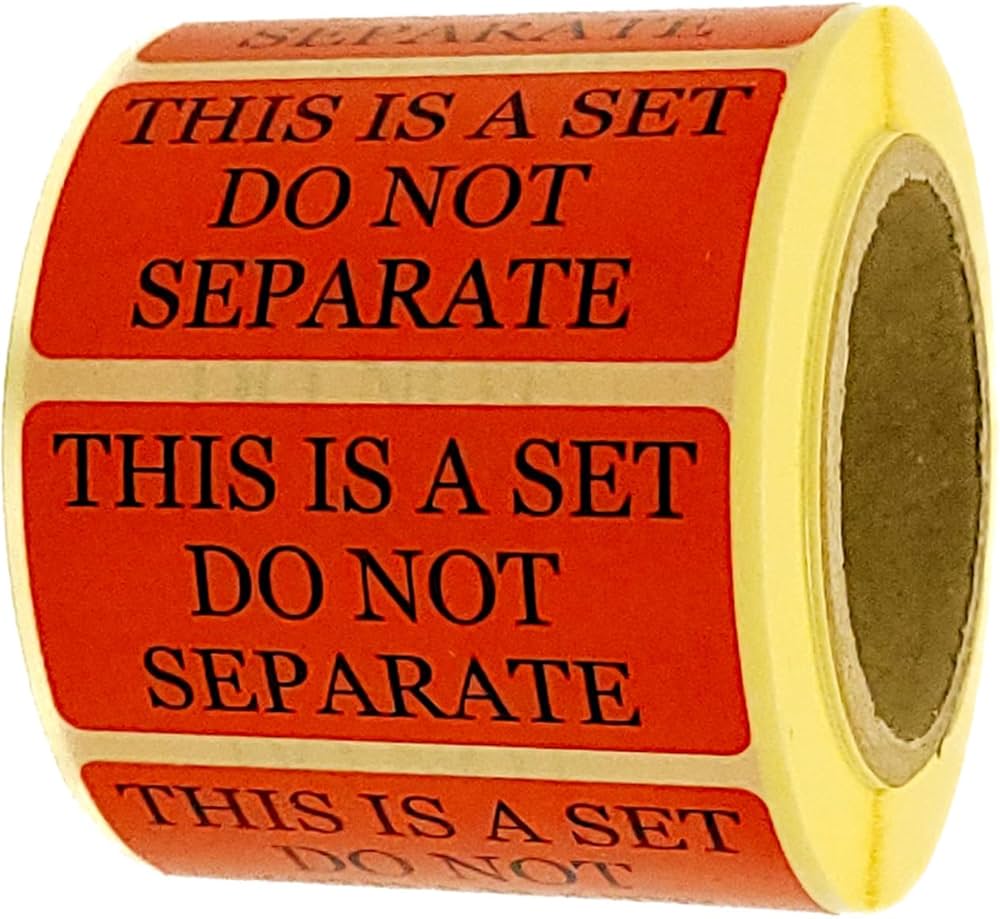 Etiquettes "THIS IS A SET DO NOT SEPARATE" - Rouleau de 1000