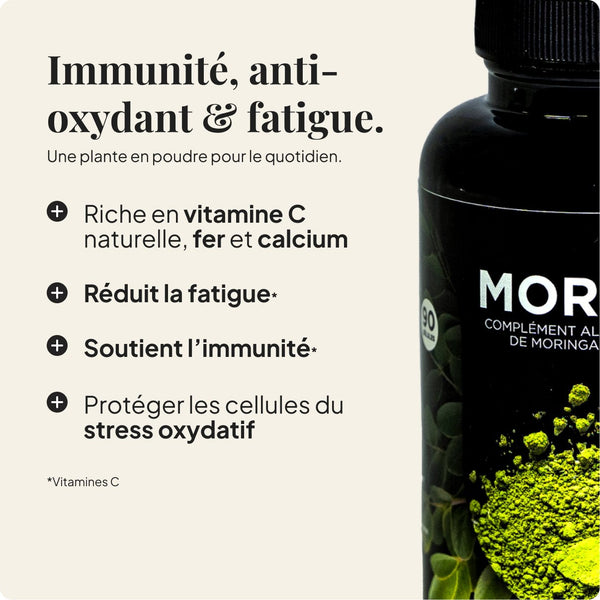 Moringa - Feuilles séchées d’excellence (1050 mg)